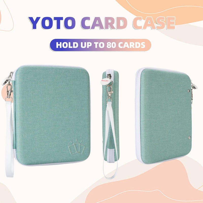 Fonwill Card Case for Yoto Cards,80-Pockets Trading Yoto Player Card Binder with Zipper,Portable Card Holder Book for Holding Mini Audiobook Cards,Suitable for Boys and Girls(Cyan) - Image 4